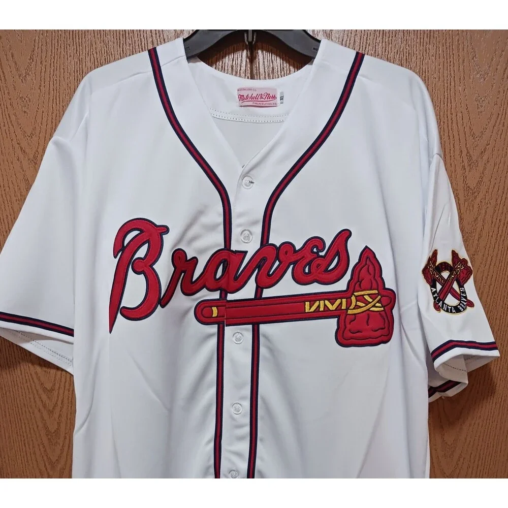Deion Sanders (Mitch/Ness)-(Braves)-(Jersey)-(White)-(New Cond.)-(XL)-$110.00 - Picture 3 of 11